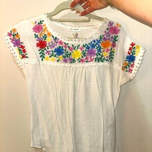 Embroidered White Top